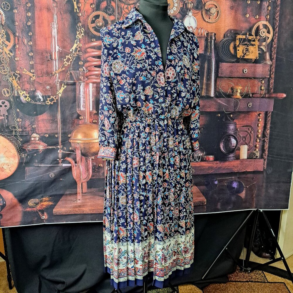 Lady Carol Petites pleated dress VINTAGE Size XL